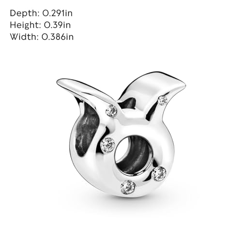 PANDORA Sparkling Taurus Zodiac Charm - Compatible Moments Bracelets - Jewelry for Women - Gift for Women in Your Life - Made with Sterling Silver & Cubic Zirconia, With Gift Box4