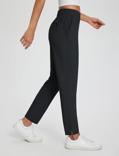 baleaf Womens Business Casual Pants Stretch Travel Pants On Airplane with Zipper Pockets Dressy Slacks Golf Work Pull on3