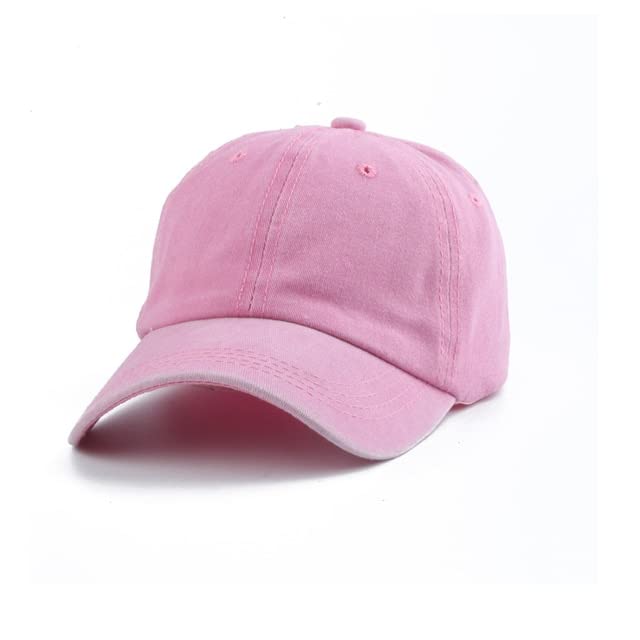 Baseball-Baseballmütze aus gewaschener Baumwolle im Vintage-Stil, Eltern-Sonnenhüte für Frühling und Sommer, Snap-Back-Mütze (Khaki, Kinderkopf 50)