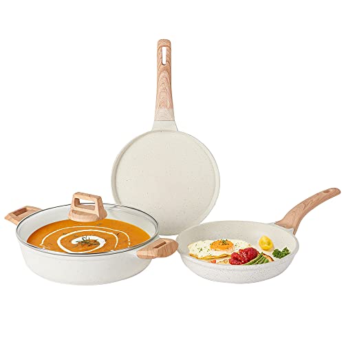 Carote Granite Non Stick Set Combo, Induction Cookware Set, Frying Pan + Tawa + Kadai Set, Set Combo