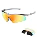 DUCO Polarized Sports Cycling Sunglasses for Men with 5 Interchangeable Lenses for Running Golf Fishing Hiking Baseball