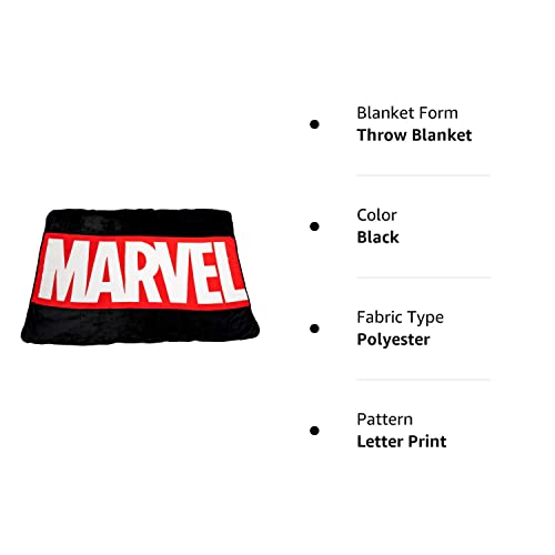 Surreal Entertainment Marvel Brand Text Logo Fleece Throw Blanket - Image 4