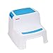 CalmaDragon Tabouret d'enfant avec 2 marches, marche d'enfant pour le bain ou le lit, avec deux marches pour l'évier, échelle, sécurité (Bleu)