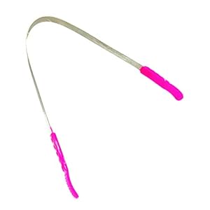 2 x RVS Colour Grip Tongue Cleaners 2 X Pink