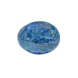firstonthesun Apatit Trommelstein | Strahlend Blaue Kristalle | Palmstone | Handschmeichler | Hochglanzpoliert | 100% natürliche Herkunft | Edelstein Deko (1 Stein [5cm-6cm])