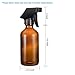 Ruckae Empty Amber Glass Spray Bottle(8 Pack),with Labels,Pen and Funnel,16 oz Refillable Container for Essential Oils，Cleaning Products or Aromatherapy,Black Trigger Sprayer