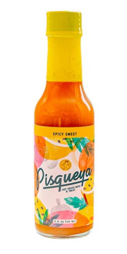 PISQUEYA Hot Sauce - Gourmet Spicy Sweet Hot Sauce with Passion Fruit - Plant Based, Gluten Free, Low Carb, Low Sodium - You Can Really Taste the Passion Fruit - 5 oz.