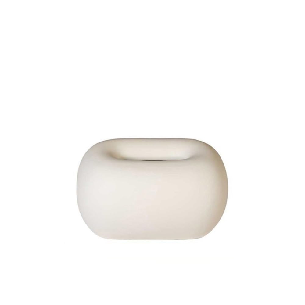 Tissue Box Holder Simple Ceramic Tissue Box Desktop Ornaments Living Room Dining Table Napkin(White)