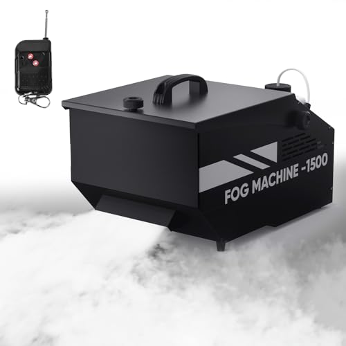 UPGREY Low Lying Fog Machine, máquina de niebla con hielo seco para efectos de niebla baja, con control remoto y cableado miniatura 2