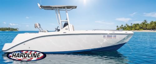 Image of Hardline Products USA 250th Anniversary Series 350 Boat Registration Decal Kit - Red, White & Blue, 3-Inch - Marine Vinyl - Fits Boats, PWC, Pontoons - Custom Pre-Spaced Kit - Made in USA