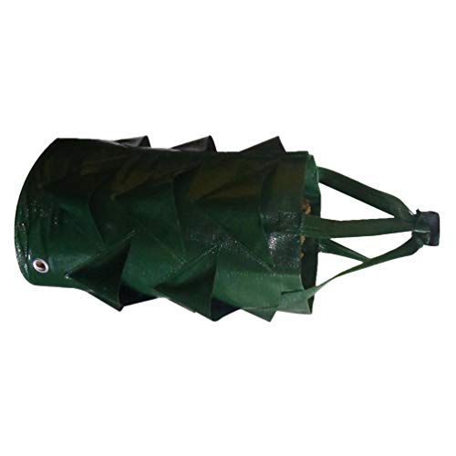 Doitool Hanging Planters Vertical Planter Strawberry Planter Pots Vertical Gardening Pots For Growing Strawberries Flower Vegetable Planter 3 Gallons- Green Vertical Garden Planter #TOP12