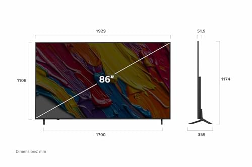 LG 86QNED82A6B, 86 Zoll (218 cm), 4K QNED AI TV, α7 Gen8 Prozessor, webOS 25, 60Hz, Modelljahr 2025 – Ansicht 5