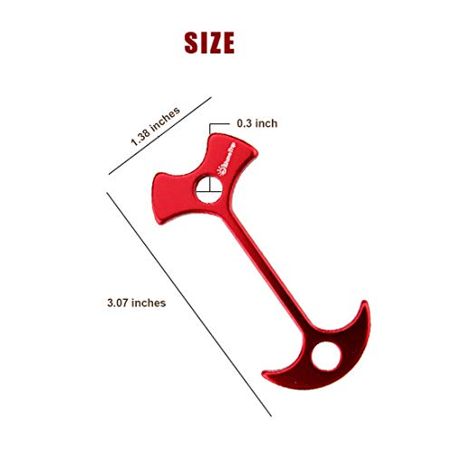 10 Piezas Estacas de Tienda de Pescado Alargadas Clips de Tensión para Línea y Stopper para Camping (Rojo) miniatura 2