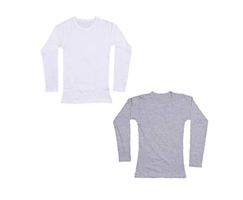 Image of indi weaves Girls Cotton Full Sleeves Solid T-Shirts (Pack of 2)