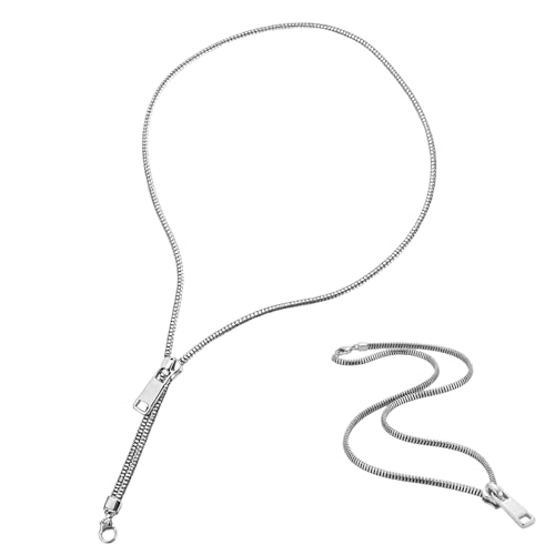 Nouysoc Zipper Necklace Zipper Necklace for Women Fashion Statement Chain Choker Necklace Zipper Bracelets Style Accessory for Alternative Fashion Bringing You Extra Charm