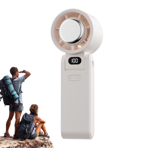 Generico Ventilatore Portatile - Ventilatore Rinfrescante Portatile | Raffrescatore d'Aria Silenzioso Pieghevole 180° con Display LED, 100 Velocità Regolabili, Batteria 3600mAh e