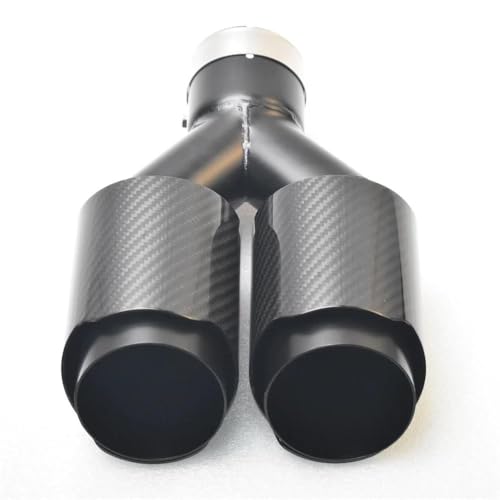 Tuyaux d'échappement voiture carbone embout silencieux double sortie universel