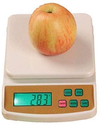 U UZAN Digital Kitchen Weighing Machine Multipurpose Electronic Weight Scale with Backlit LCD Display for Measuring Food, Cake, Vegetable