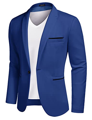 Image of COOFANDY Men's Casual Blazer Jacket Slim Fit Sports Coat Business Suit Jackets One Button