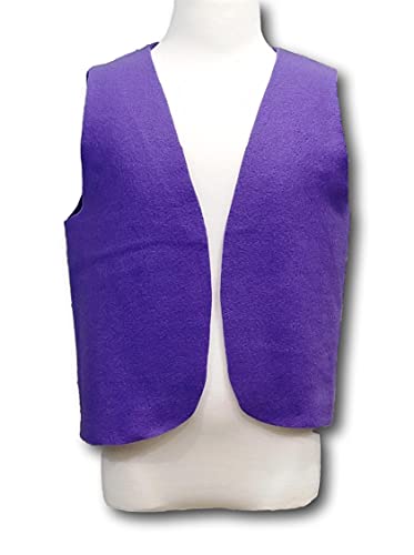 Kids Purple Peasant Costume Vest (Medieval/Renaissance/Colonial/Pirate) Fits Kids 4-12