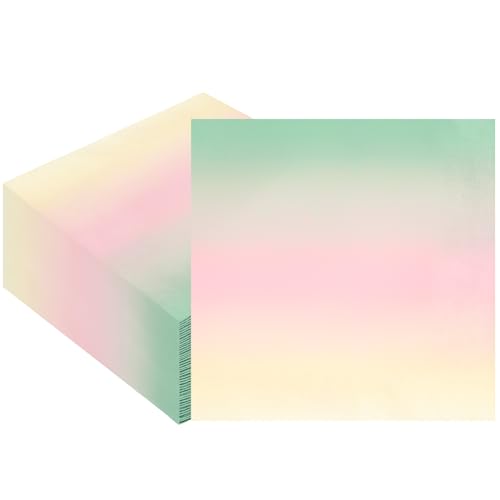 Peony Man PASTEL RAINBOW NAPKINS-01 100 Pcs Pastel Rainbow Napkins Rainbow Luncheon Paper Napkins Pastel Rainbow Disposable Party Napkins cover