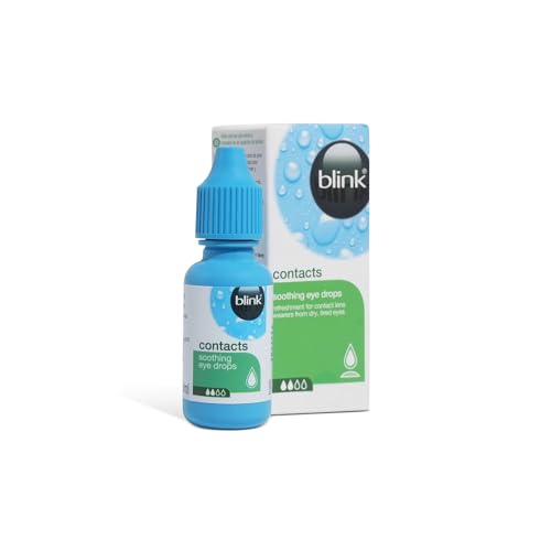Blink Contacts Eye Drops - Instant Moisturising of Dry Contact Lenses - Lubricating Eye Drops for Tired Eyes with Hyaluronate to Maintain Contact Lens Comfort 10 ml