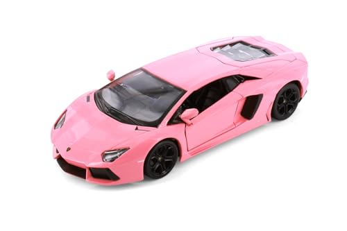 Lamborghini Aventador Coupe, rosa, escala 1:24 miniatura 2
