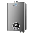 RIWORY 102000 BTU Natural Gas Tankless Water Heater, Max 4.3 GPM Intelligent Constant Indoor Instant Gas On Demand Hot Water Heater Tankless with Freeze Protection, 3/4" NPT, for 3-4 Water Points