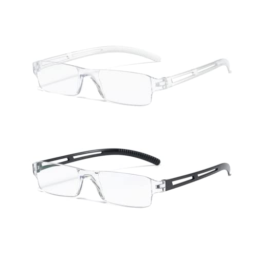 Photo 1 of 2 PACKS OF Qiaozeng Pack 2 Blue Light Blocking Reading Glasses for Man &Women UV protection (Black+clear)
