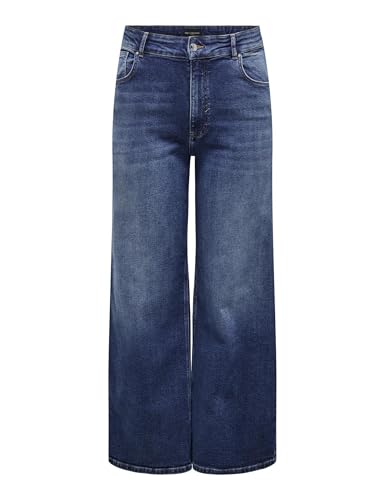 ONLY Carmakoma Damen Carjuicy Hw Wide Leg Rea255 Dark Blue Denim 46W / 32L EU