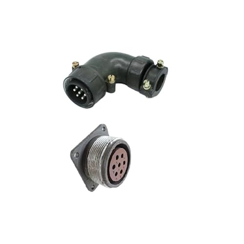 Connecteur coudé P28 7 broches haute résistance avec filetage métallique de précision