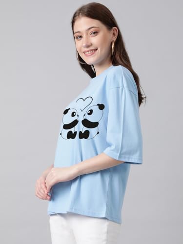 Image of KOTTY Women's Graphic Printed T-Shirt - Soft Cotton Blend Tee for Everyday Style