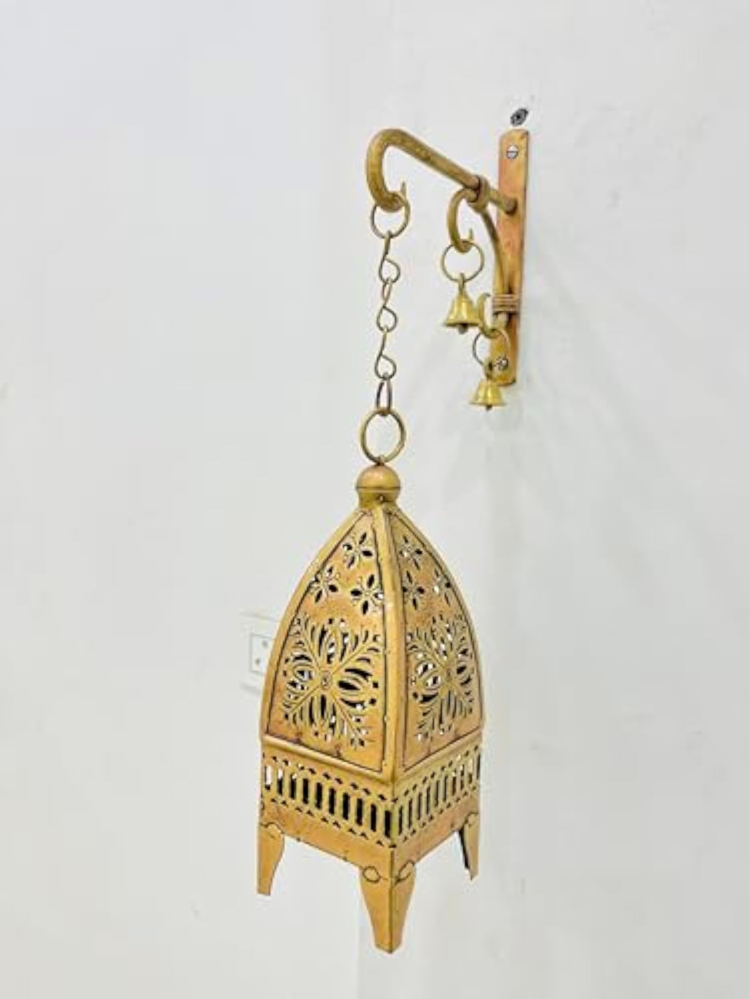 Temple Tea Light Candle Holder with Hook Bells Set