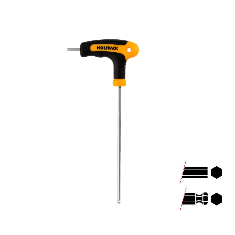 Llave Allen Con Bola Mango Bimaterial "Soft Touch" Forma T 4,0 mm. Acero Cromo Vanadio, Destornillador allen, llave hexagonal