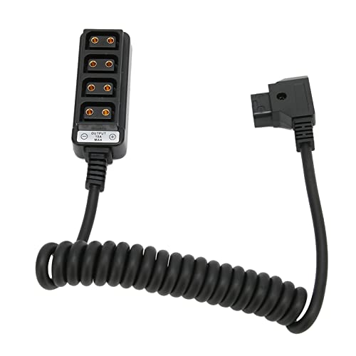 D-Tap Macho Divisor de Potencia Negro Cable Adaptador de Corriente Flexible para Fotografía