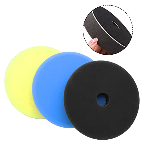 Image of Polishing Pads Kit 3pcs 5'' Orbital Buffer Pads Buffing Sponge Pads Polishing Foam Pad for Car Buffer Polisher Compounding,Polishing and Waxing O-012-B+Y+BK