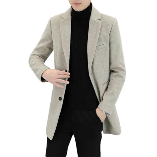 Manteau en laine homme d'affaires chic col revers costume chaud hiver haut de gamme