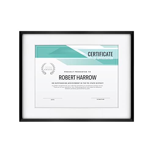 Mcs Master & Co. Foundry Metal Gallery Wall Frame, Black, 11 X 14 In Matted To 8.5 X 11 In #TOP13