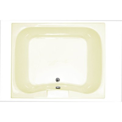 Spa Escapes 4860N Dominica 60" X 48" Rectangular Bathtub Drain Location: Right, Finish: Biscuit, Trim Finish: Biscuit #TOP27