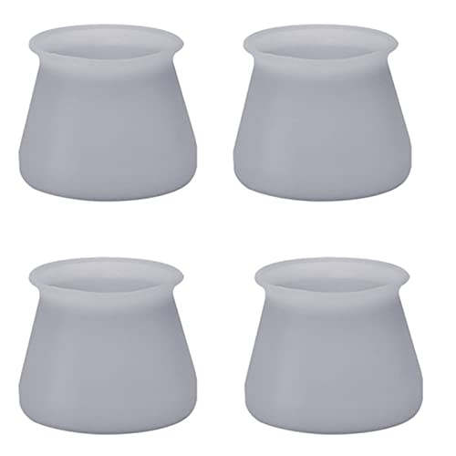 Fundas protectoras de silicona para patas de silla, juego de 4 piezas en color gris 2