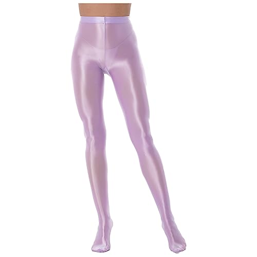 Women's High Stretch Glossy Oil Yoga Pants Tights Training Sports Fitness Leggings4