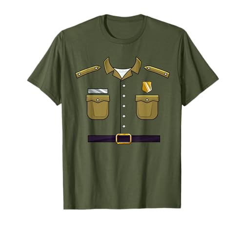 Forest Park Ranger Easy Lazy Funny Halloween Costume Cosplay T-Shirt