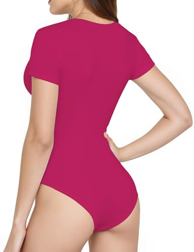 Body à manches courtes décolleté en V avec coupe string invisible unique