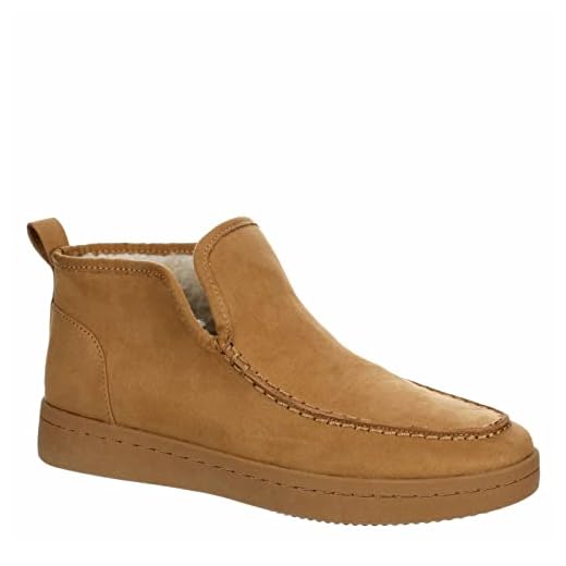 Eva & Zoe Snowmass - Women's Winter Indoor Outdoor High Top Moccasin Slip-on Booties Tan, Size 7.0 Medium Width
