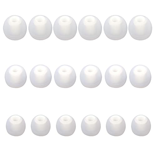 Image of Earbud Replacement Tips Silicone Earbud Tips Ear Bud Covers Fit Most in-Ear Earbuds(Inner Hole 3.8mm -5.1mm) Headphone Ear Tips 9 Pairs S M L
