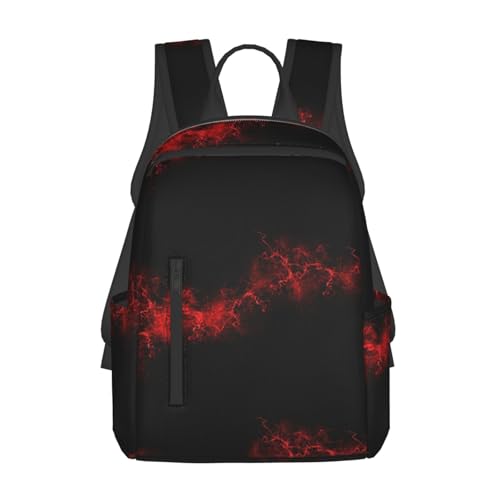 Sac à dos léger noir et rouge pour voyage et travail