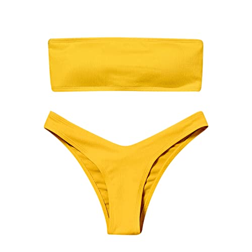 Bikinis Mujer 2023 Reductores Brasileo Ropa Bikini Reductor Traje de baño Biquini Braga Alta Ropa de Playa Cintura Alta Control de Barriga brasileño de 2 Piezas con Sujetador triangulo y Braguita