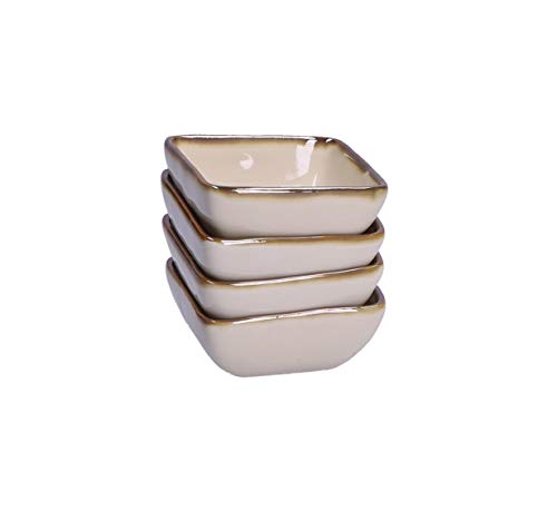 Rose & Tulipani - Lot de 6 bols carrés - Ligne Concerto Ivoire, Stoneware - Bols de cuisine - Stoneware - 8 x 8 x 3,5 cm Cover