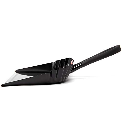 Metal Dustpan Duty Black Metal Dustpan Stainless Steel Wide Scooper Handheld Space Saving Dust And Debris Cleaning Tool Ideal For Home And Commercial Use #TOP5