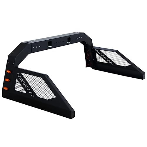 Migoda Adjustable Universal Truck Bed Chase Rack Roll Bar with 6 Amber Side Marker Lamps Work Lights for Added Safety and Functionality, Universal Chase Rack Roll Bar for Pickup Truck - Image 9